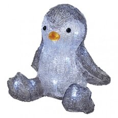 LED vánoční tučňák, 20cm, 3× AA, vnitřní, studená bílá, s časovačem Emos