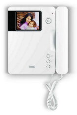 4 barevný LCD videotelefon, tlačítko pro odemykání, 3 servisní tl., (bílý)