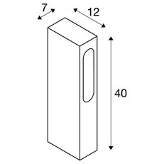 SLOTBOX 40 venkovní stojací lampa LED 3000K IP44 hranatá antracit 12/7/40 4 W