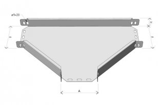 Arkys ARD-34320208 T-kus žlabu LINEAR TL2-R300300/50 ''SZ''
