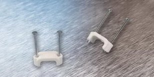 wpr3042 kabelová příchytka MATRIX U2 s 2 hřebíky plochá 12,5x5,3mm MXU2-FL2-1205