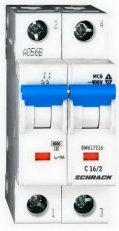 Instalační jistič 6 kA, C 16A, 2P SCHRACK BM617216--