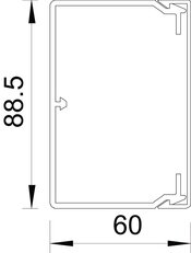 OBO WDK60090RW Nástěnný a stropní kanál WDK 60x90x2000 čistě bílá