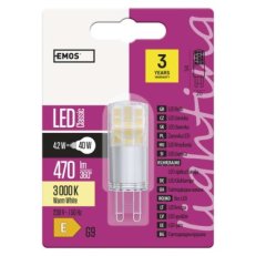 LED CLS JC 4,2W(40W) 470lm G9 WW /1525736206/ EMOS ZQ9542