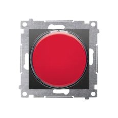 Signalizační a orientační osvětlení s LED, světlo červené., 230V~, černá matná