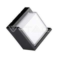 12W LED Wall Light Sami-Frame Black Square 4000K, VT-827 V-TAC SKU218540
