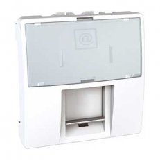 Unica Zásuvka datová 1xRJ45 S-One kat.6 UTP 2 modul Polar SCHNEIDER MGU3.415.18