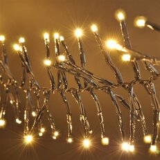 LED venkovní vánoční řetěz - Cluster 576 LED 8 funkcí časovač IP44 teplá bílá