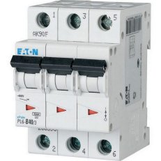 Jistič PL6-D40/3 char D, 3-pólový, 6kA, 40A EATON 286617