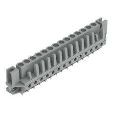 Pružinová svorkovnice THT rovná 5 mm šedá 14pól. WAGO 232-144/047-000