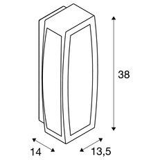 MERIDIAN BOX venkovní nástěnné svítidlo TC-(D,H,T,Q)SE IP54 antracit max. 20 W