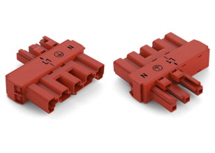 Spojka 5pól./3pól. Kód. P červená WAGO 770-911