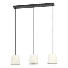 Závěsné svítidlo FEBRES E27 černá/bílá 3X60W IP20 EGLO 901263