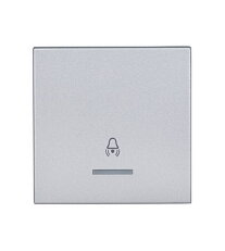 Kryt spínačů a ovladačů s průhledem, symbol zvonek, stříbrný SCHRACK EV122310--