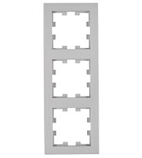 Krycí rámeček 3násobný, stříbrný SCHRACK EV125303--