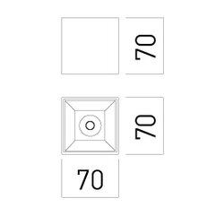 XCORE SQ. CEILING FITTING 6W 220-240V AC