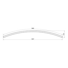 XFREE S CURVED 2400mm 45dgr SURF./SUSP.