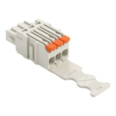 1vodičová pružinová svorkovnice, Páčka, Push-in CAGE CLAMP, Světle šedá