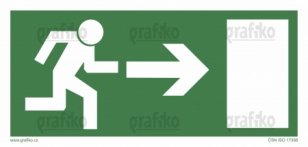 Grafiko 5.1001.SS Nálepka Únikový východ vpravo 100x200