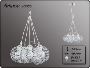 AMASO moderní lustr 5x60W E27