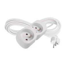 Prodlužovací kabel 3 m 2 zásuvka bílý PVC 1 mm2 EMOS P0213