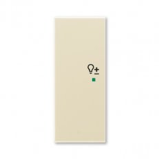 ABB Element Kryt 2násobný levý symbol stmívání slonová kost/led. bílá