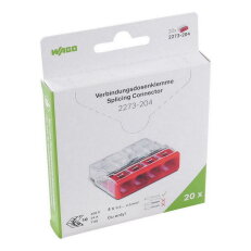 Instalační svorka PUSH WIRE, Pro plné vodiče, Max. 2,5 mm2, Transparentní