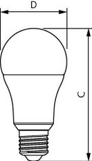 LEDbulb ND 13-100W A60 E27 827 1CT PHILIPS 872110305770900