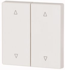 CWIZ-02/21 Kryt RF tlačítka 2x1/2 55x55mm Nahoru-dolů Bílá matná Eaton 147617