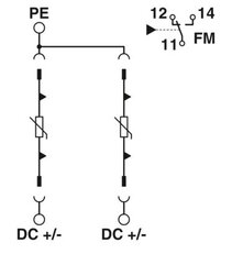 Svodič přepětí typu 2 VAL-SEC-T2-2+0-120DC-FM PHOENIX CONTACT 2907874