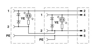 Adaptér pro zdvojený konektor ventilu SAC-MS/0,1-116/2XB-1L-Z SCO 1458282