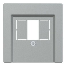Centrální deska, Merten System M, s obdélníkovým otvorem, aluminium, matný plast