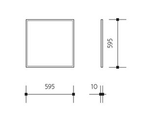 LED PANEL THIN UGR vestavný čtvercový 600x600 40W neutrální (Ra>80) IP20