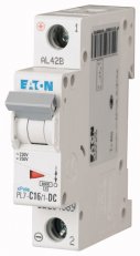 Jistič PL7-C16/1-DC-DC, char. C, 1-pólový, 10kA, 16A EATON 264889