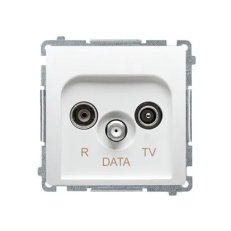 Zásuvka RTV-DATA 1x vstup: 5-865MHz, bílá KONTAKT SIMON BMAD.01/11