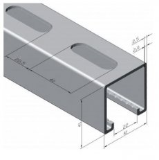Nosník ST 41x41x3000mm 2.0, pozink KOŇAŘÍK 32714135