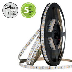 LED pásek SMD2835 NW, 60LED/m, 4,8W/m, DC 12V, 430lm/m, CRI90, IP20, 8mm, 50m