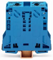 2vodičová průchozí svorka 50 mm2 Boční držáky značení modrá WAGO 285-154