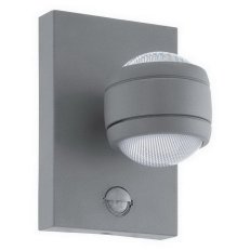 Venkovní nástěnné svítidlo SESIMBA 1 LED SENSOR stříbrná 7,4W IP44 EGLO 96019