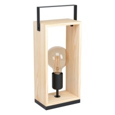 Stolní svítidlo FAMBOROUGH 1xE27 černá/dřevo 40W IP20 EGLO 43415