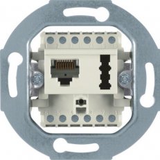 Zásuvk datová RJ45 + telefonní 6 F+N modul přístroje krémová mat BERKER 458802