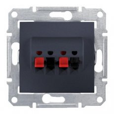 Sedna Zásuvka reproduktorová dvojitá, Graphite SCHNEIDER SDN5400170