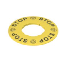 PIZZATO Žlutý štítek, průměr 60 mm, popis STOP