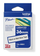 Páska BROTHER TZe-M961, stříbrná matná/černá (36mm, laminované)