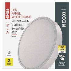 LED přisazené svítidlo NEXXO, kruhové, bílé, 28,5W, se změnou CCT EMOS ZM5153
