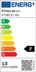 LED pásek 60LED/m 2835 IP65 10000-15000 K bílá 12V 30m FK TECHNICS 4739804-60