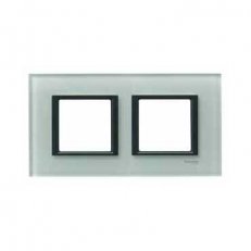 Unica Class Krycí rámeček dvojnásobný, Grey glass SCHNEIDER MGU68.004.7C3
