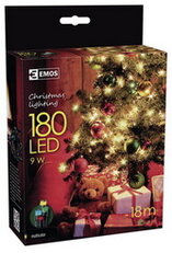LED vánoční řetěz, 18m, multicolor, časovač
