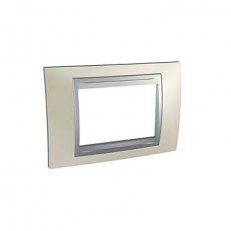 Unica Top rámeček trojmodulový Opal Titanium/Aluminium SCHNEIDER MGU66.103.095