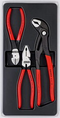 Sada silových kleští 1x 02 01 180, 1x 87 01 250, 1x 74 01 160 KNIPEX 00 20 10